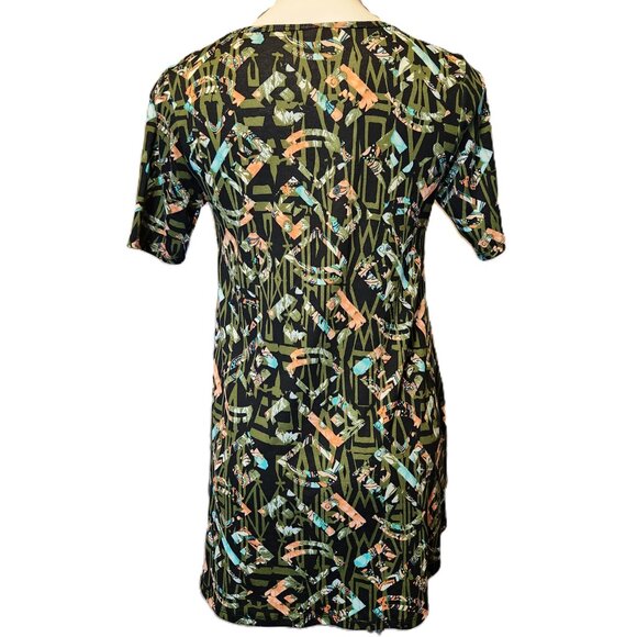 ❤️ 4/$20 New LuLaRoe Perfect T Women's XXS Geometric artsy print Side slits fall - Picture 8 of 14